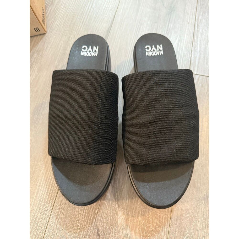 Madden NYC Black Slide Sandals – Women’s Size 11